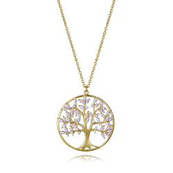 Collar Viceroy Plata Primera Ley Dorado con Colgante de Árbol de la Vida 9148c100-30