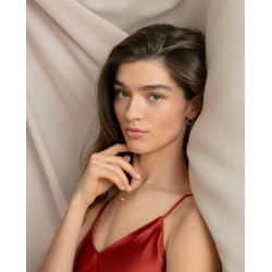 Pendientes Viceroy Mujer Plata Primera Ley Dorado con Fila de Circonitas Blancas y Aro 13243e100-30