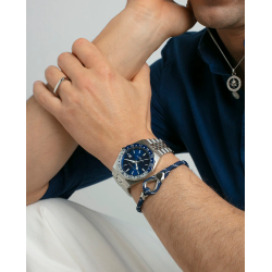 Reloj Viceroy Hombre Caja de Acero con Bisel Rotatorio 10 Atm, Brazalete de Acero, Movimiento Cuarzo 42461-37