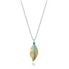 Collar Viceroy Mujer Plata de Ley 925 Dorado con Colgante Pluma y Circonitas 15127C100-39