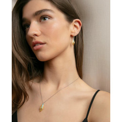 Collar Viceroy Mujer Plata de Ley 925 Dorado con Colgante Pluma y Circonitas 15127C100-39