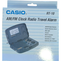 Radio Reloj Casio Rt-10 Am/fm, Portátil, De Viaje, Vintage Original