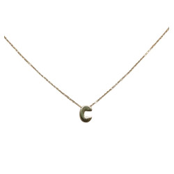 Inicial Con Cadena  Redonda Oro 1 Ley