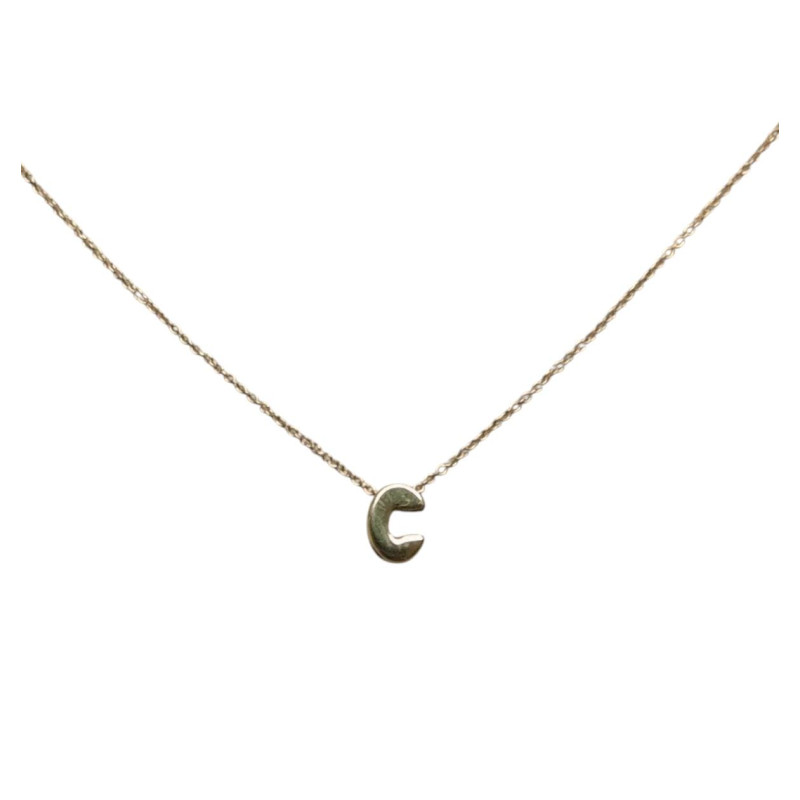 Inicial Con Cadena  Redonda Oro 1 Ley