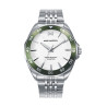 Reloj Mark Maddox Hombre Acero 43mm Tres Agujas Bisel Verde Esfera Blanca Mission