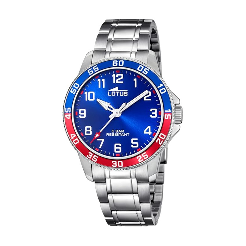 Reloj Lotus Niño Comunión 36 mm Acero Esfera Azul Impermeable 18786/1