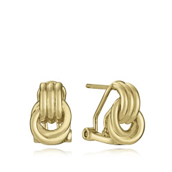 Pendientes Viceroy Plata baño dorado aros enlazados 2331e100-00