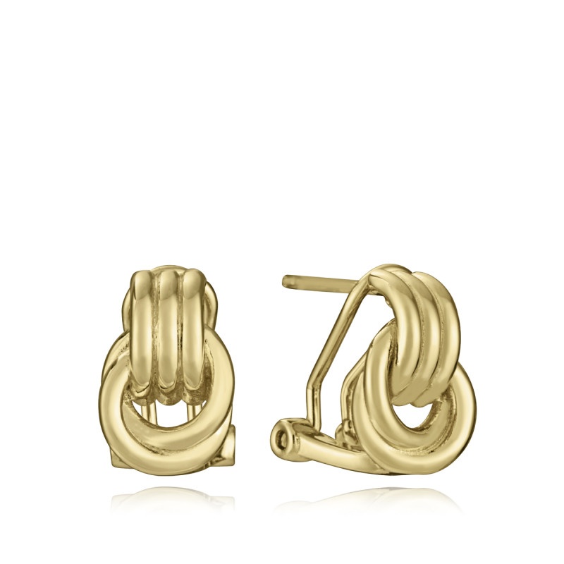 Pendientes Viceroy Plata baño dorado aros enlazados 2331e100-00