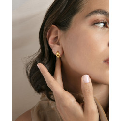 Pendientes Viceroy Plata baño dorado aros enlazados 2331e100-00