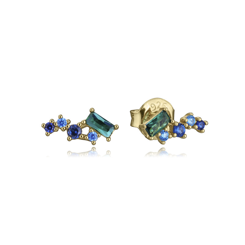 Pendientes Viceroy Plata Mujer baño de Oro y circonitas color 13239e100-32