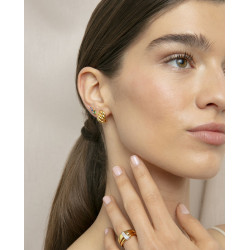 Pendientes Viceroy Plata Mujer baño de Oro y circonitas color 13239e100-32