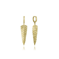 Pendientes Viceroy Plata Mujer Pluma Dorado 2338e100-00