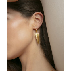 Pendientes Viceroy Plata Mujer Pluma Dorado 2338e100-00