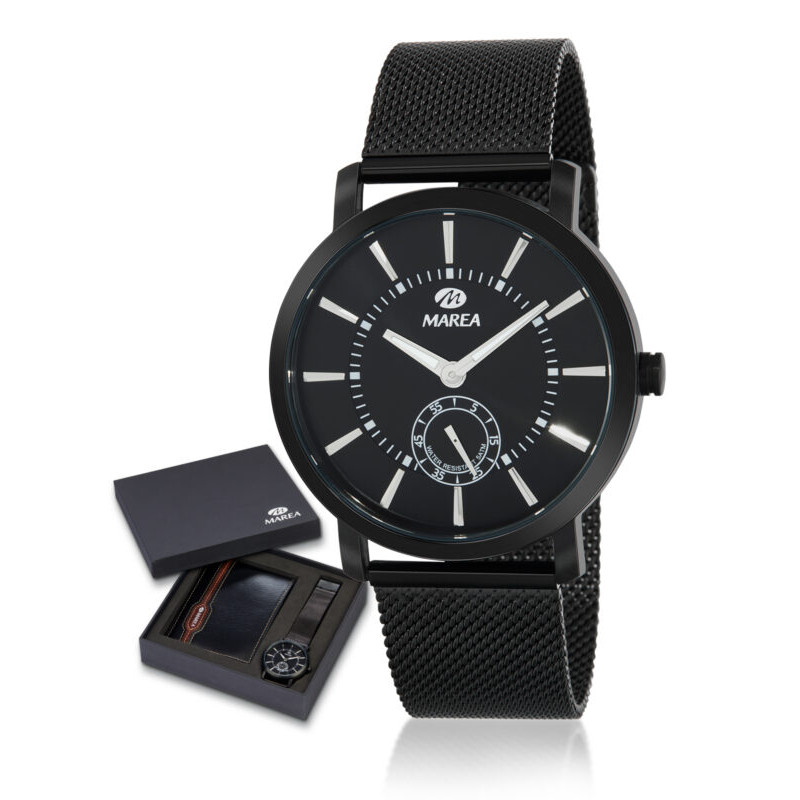 Reloj Marea Hombre y Monedero Color Negro B36186/5