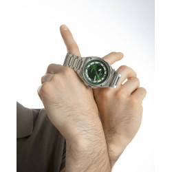 Reloj Mark Maddox Hombre Acero 44mm Tres Agujas Esfera Bitono Verde-Blanca Mission