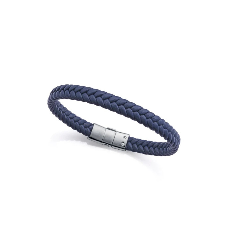 Pulsera Viceroy Hombre Acero Y Piel trenzada azul 14299p01013
