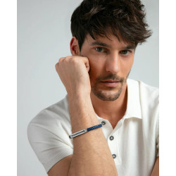 Pulsera Viceroy Hombre Acero Y Piel azul 15179p01013