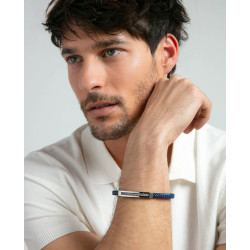Pulsera Viceroy Hombre Acero Y Piel azul 15179p01013