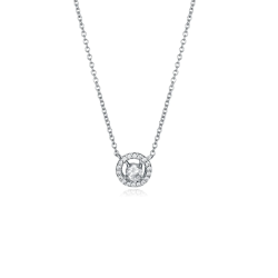 Collar de Plata de Ley para Mujer con Colgante de Circonitas – Brillo Elegante 42+3 cm