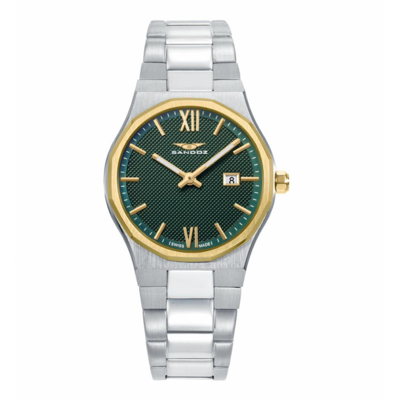 Reloj Sandoz Mujer Style Swiss Made Esfera Verde 83004-63