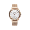 Reloj Sandoz Mujer 81358-07 Swiss Made Acero Ip Rosa Malla Milanesa