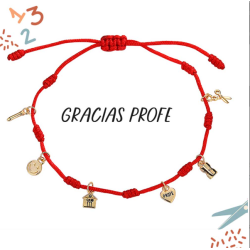 Pulsera Profe Plata Dorada...
