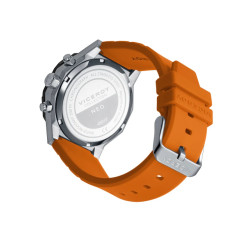 Reloj Viceroy Hombre Bitono Acero Ip Negro Silicona Naranja Neo 45017-57