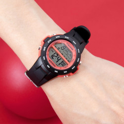 Reloj Calypso Digital Negro Y Rojo Niño K5850/6
