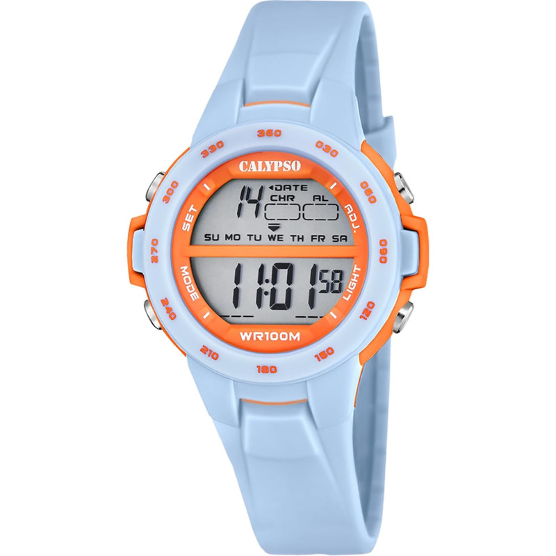 Reloj Calypso Digital Azul-naranja K 5850/2
