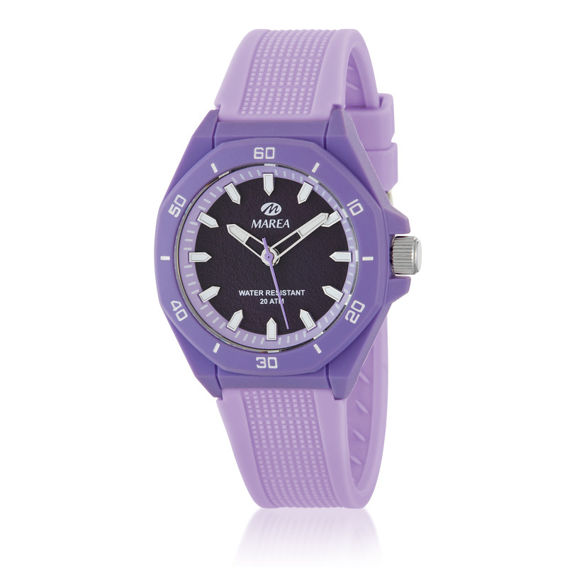 Reloj Marea Sumergible Color Lila Mujer Silicona B36379/2