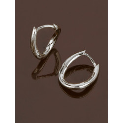 Pendientes Marea Plata Hoop Onda 12 mm D02501/ba