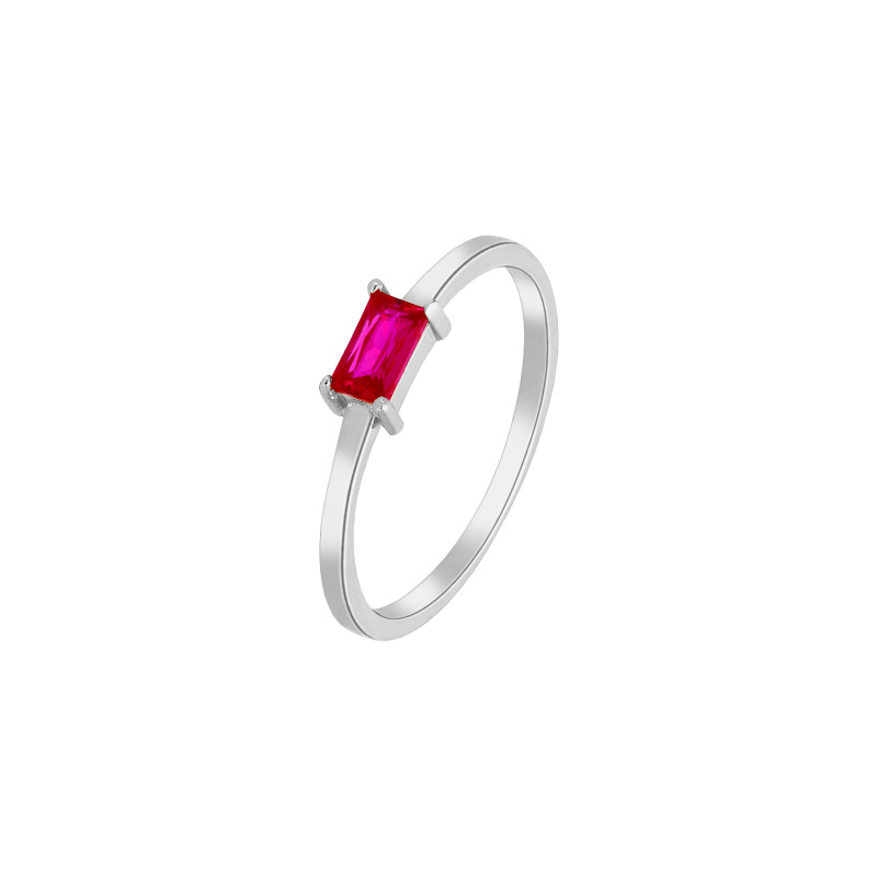 Anillo Mujer Plata Marea Baguette Talla 14 D02006/ad14