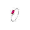 Anillo Mujer Plata Marea Baguette Talla 14 D02006/ad14