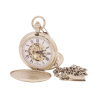 Reloj De Bolsillo Minister Mecanico 49.9 mm Doble Tapa con cadena Metal Cromado IPS