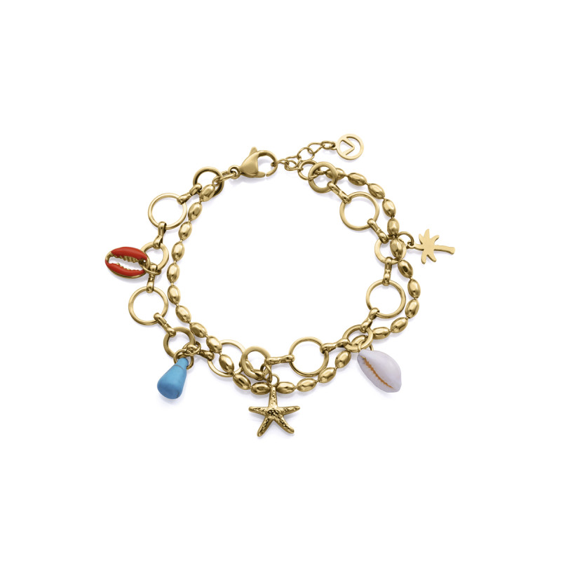 Pulsera Acero Ip Dorado Concha Mujer 14273p01012