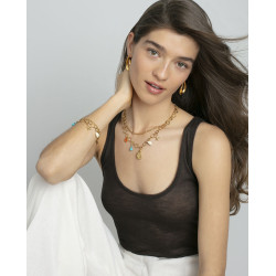 Pulsera Acero Ip Dorado Concha Mujer 14273p01012