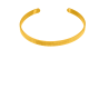 Pulsera Unisex Dorada C02703/af Rigida Abierta Tamaño Grande