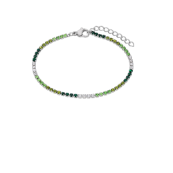 Pulsera Acero Mujer Marea C02303/al Piedras Verdes