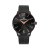 Reloj Mark Maddox Hombre Acero IP Negro 41mm Tres Agujas Malla Milanesa Greenwich