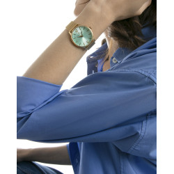 Reloj Mark Maddox Mujer Dorado Esfera Color Verde mm1030-65