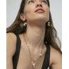 Collar de mujer de acero Ip dorado con perlas naturales 14284c01012