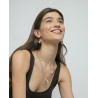 Collar de mujer de acero Ip dorado con perlas naturales 14284c01012