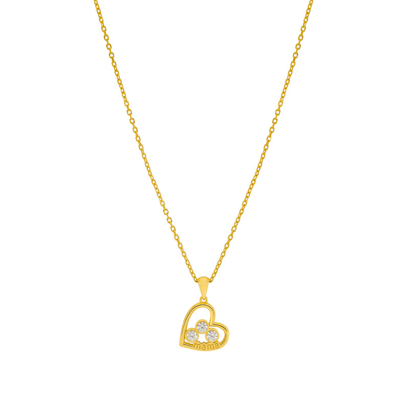 Collar Mujer Corazon Dorado D02607/az