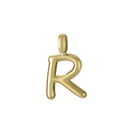 Letra R Viceroy Acero Dorado 15200M01012R Joven Mujer Sin Cadena