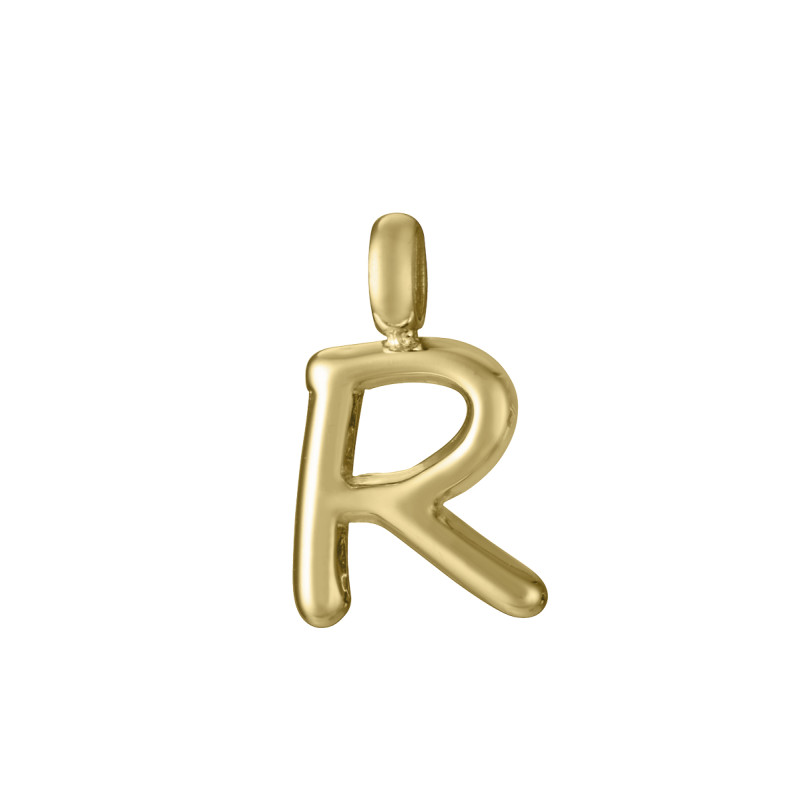 Letra R Viceroy Acero Dorado 15200M01012R Joven Mujer Sin Cadena