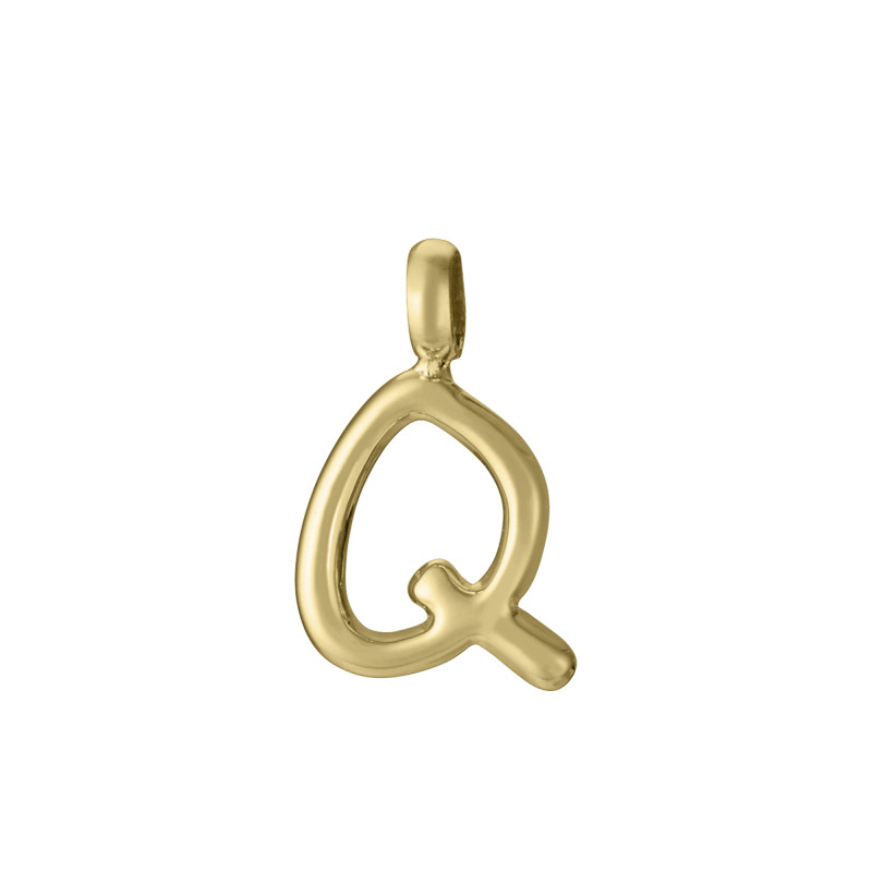 Letra Q Viceroy Inicial Acero Dorado 15200m01012q Joven Mujer Sin Cadena