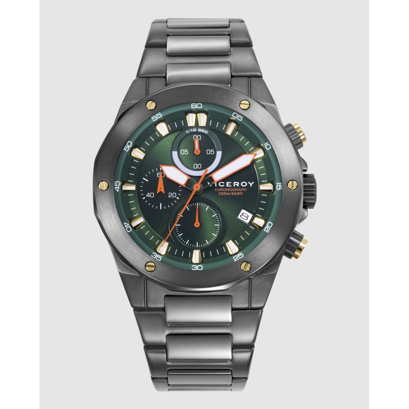 Reloj Viceroy Hombre Acero IP Gris 46853-67 Heat Cronógrafo 200M
