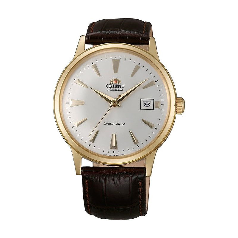 Reloj Orient Hombre Automático FAC00003W0 Esfera Gris Correa de Cuero Marrón 50M