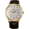 Reloj Orient Hombre Automático FAC00003W0 Esfera Gris Correa de Cuero Marrón 50M