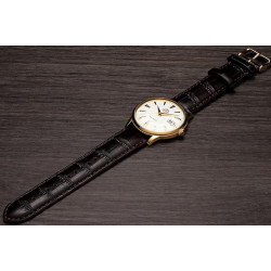 Reloj Orient Hombre Automático FAC00003W0 Esfera Gris Correa de Cuero Marrón 50M